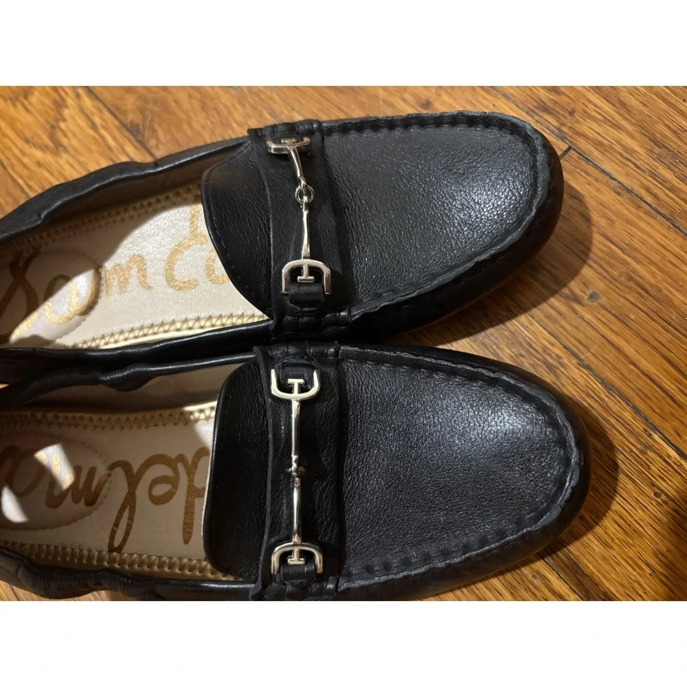 Sam‎ Edelman Falto Black Leather Bit Loafer Driving Mocs Womens 6.5M